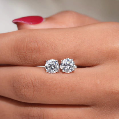 1.50 Ct Round Cut Stud Earring