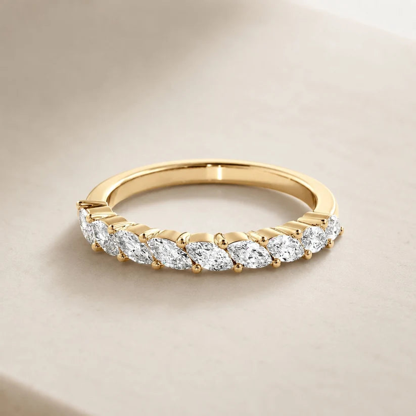 1.65 Ct Marquise Half Eternity Wedding Band