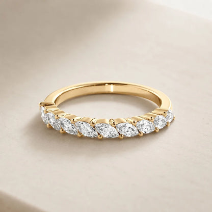 1.65 Ct Marquise Half Eternity Wedding Band