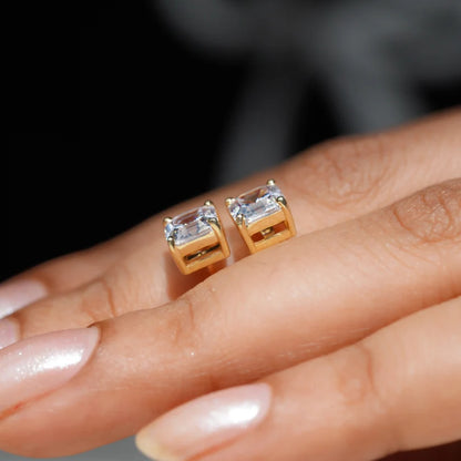1.50 Ct Asscher Cut Stud Earring