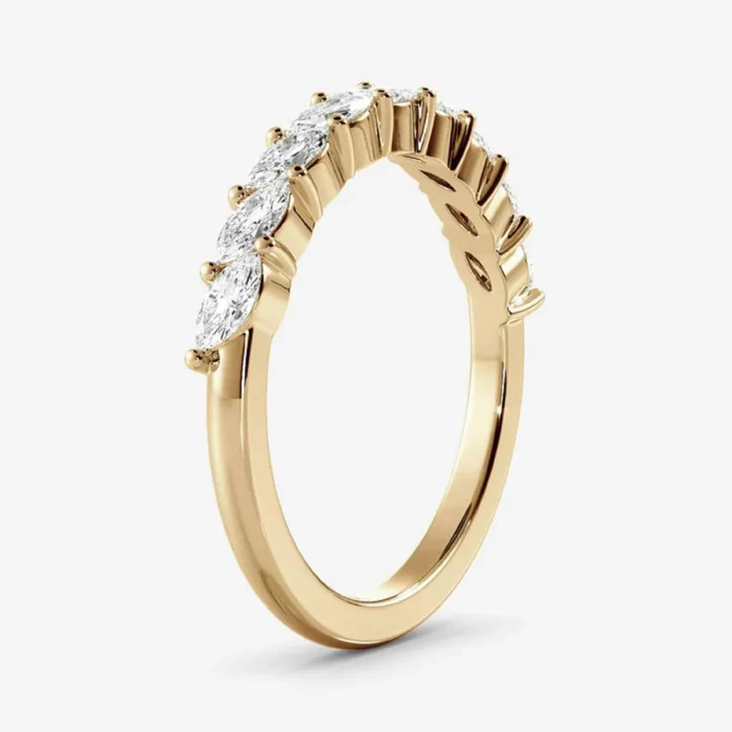 1.65 Ct Marquise Half Eternity Wedding Band
