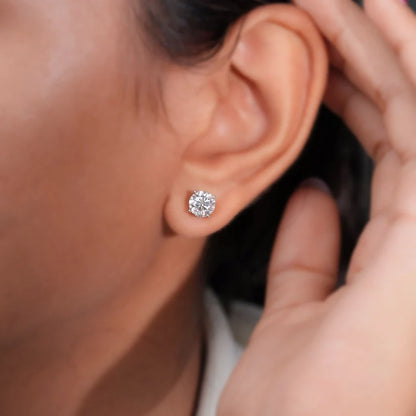 1.50 Ct Round Cut Stud Earring