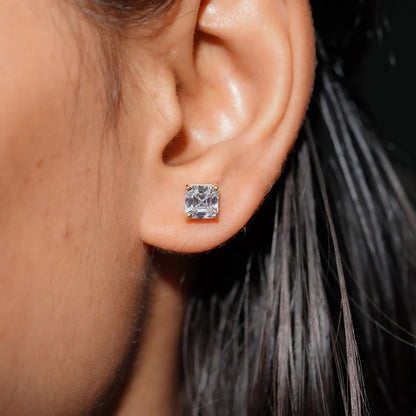 1.50 Ct Asscher Cut Stud Earring