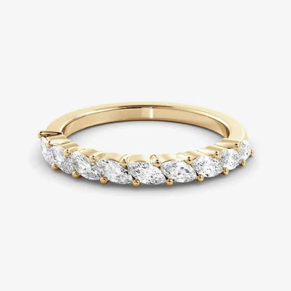 1.65 Ct Marquise Half Eternity Wedding Band