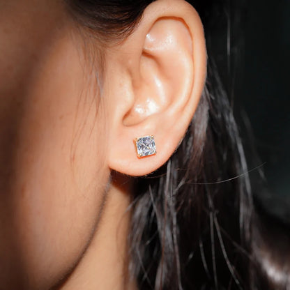 1.50 Ct Asscher Cut Stud Earring